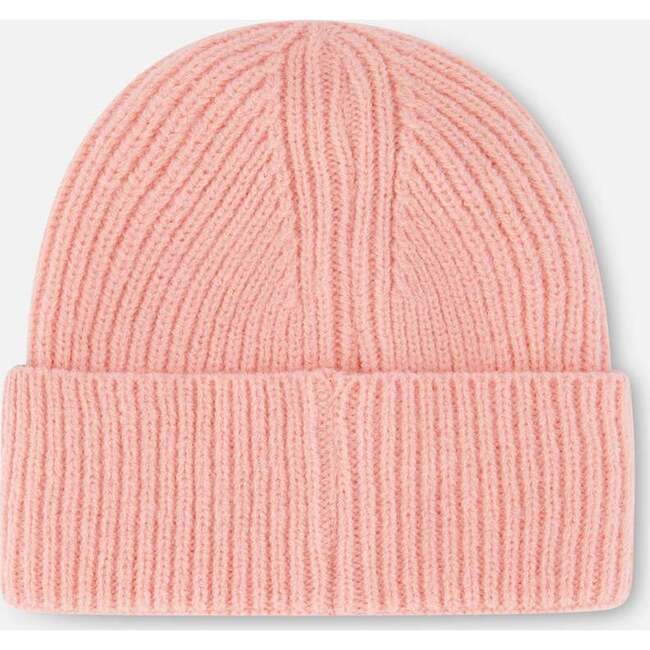 Mid-Season Braided Rib Knit Hat, Pink - Hats - 3