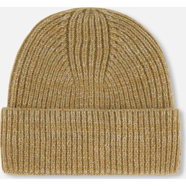 Mid-Season Braided Rib Knit Hat, Taupe - Hats - 3