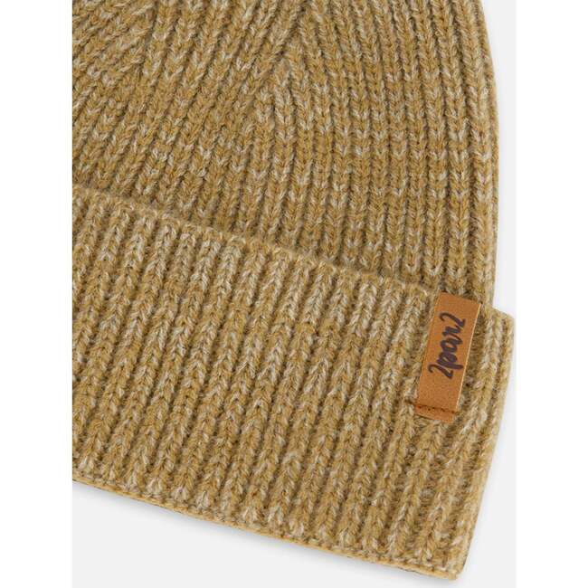 Mid-Season Braided Rib Knit Hat, Taupe - Hats - 4