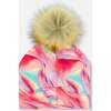 Marble Print Mid-Season Jersey Detachable Pompom Hat, Multicolors - Hats - 4