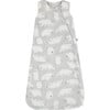 Polar Bears Print Plush Sleeveless Zipper Sleep Sack, Gray - Sleepbags - 1 - thumbnail