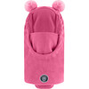 Pompom Animal Ears Oversized Balaclava, Candy Pink - Hats - 1 - thumbnail