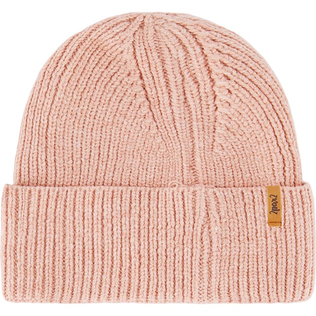 Mid-Season Braided Rib Knit Hat, Dusty Pink