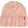 Mid-Season Braided Rib Knit Hat, Dusty Pink - Hats - 1 - thumbnail