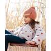 Mid-Season Braided Rib Knit Hat, Brown Pink - Hats - 2