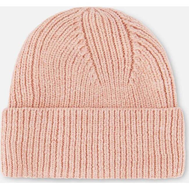 Mid-Season Braided Rib Knit Hat, Dusty Pink - Hats - 3