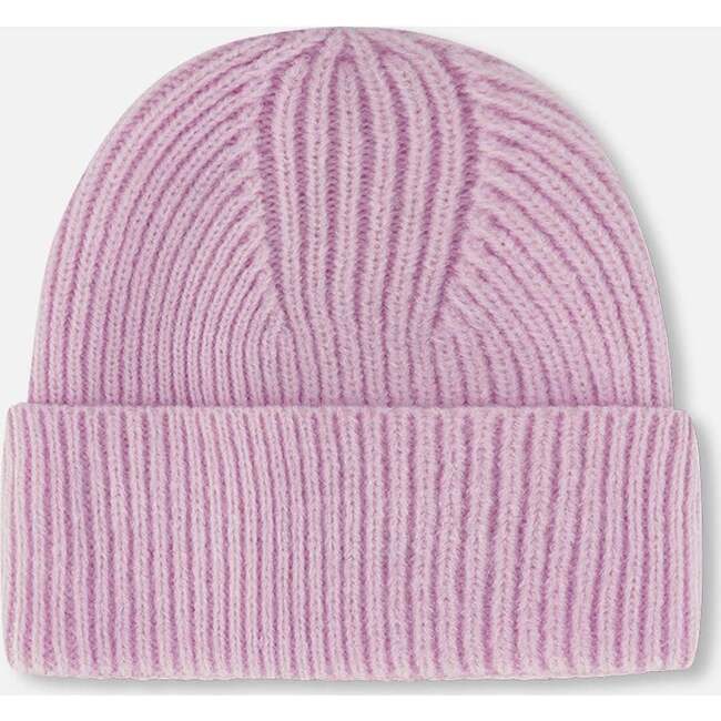 Mid-Season Braided Rib Knit Hat, Lilac - Hats - 3