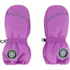 Micro-Fiber Lined Solid Mittens, Purple - Gloves - 1 - thumbnail