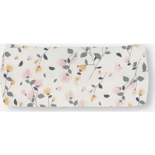 Flowers Print Organic Cotton Headband, Cream - Bows - 3