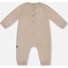 Knit Bear Jacquard Jumpsuit, Sand - Rompers - 3