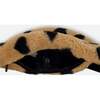 Heart Print Faux Fur Adjustable Waist Strap Fanny Bag, Caramel - Bags - 4