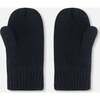 Braided Rib Knit Mittens, Black - Gloves - 2