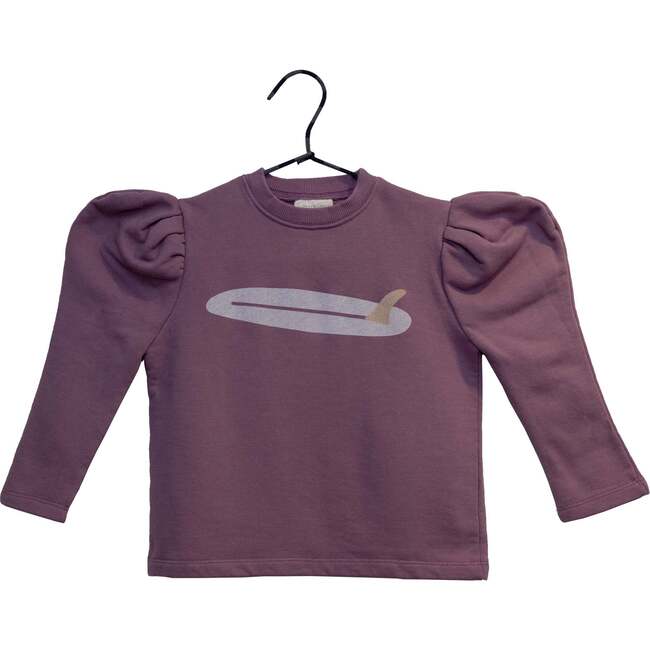 Sweater - Fitted Puffy Sleeve,  Mauve