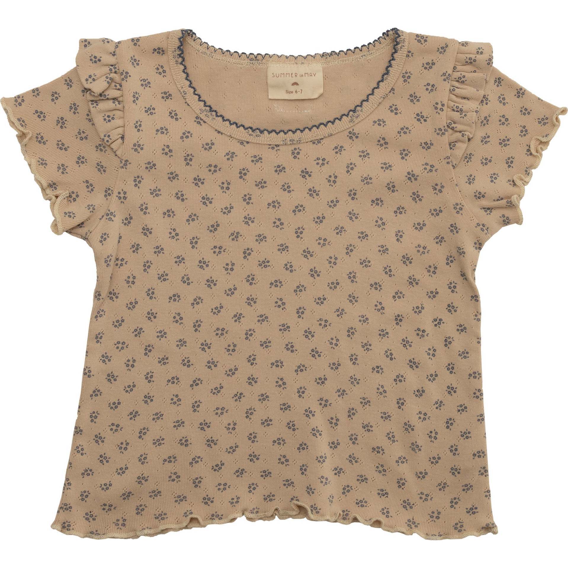 Short Sleeve Tee,  Pointelle Flowers - T-Shirts - 1