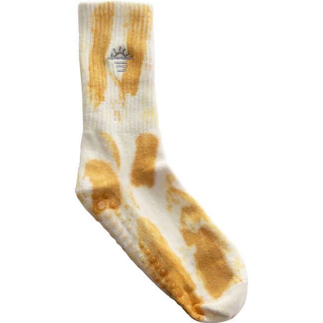 Pilates Grip sock, Tie Dye Yellow