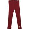 Leggings,  Maroon - Leggings - 1 - thumbnail