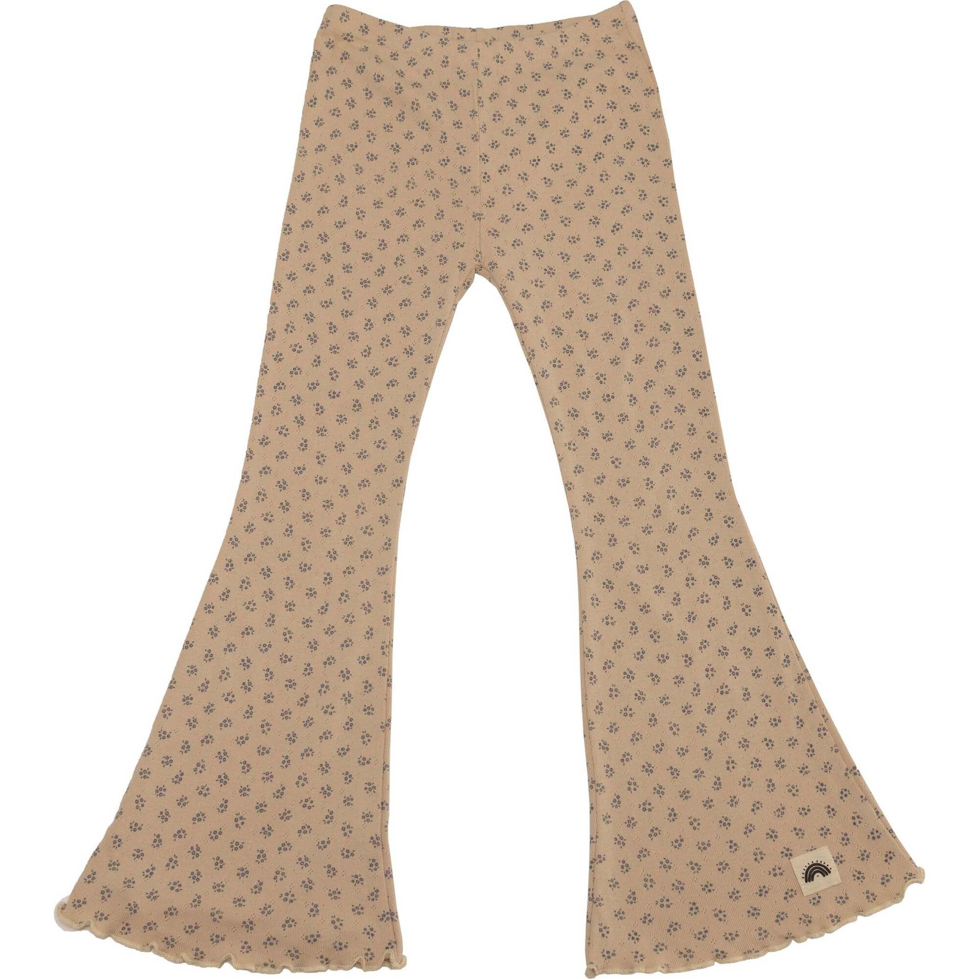 Flared Leggings, Pointelle Flowers - Leggings - 1