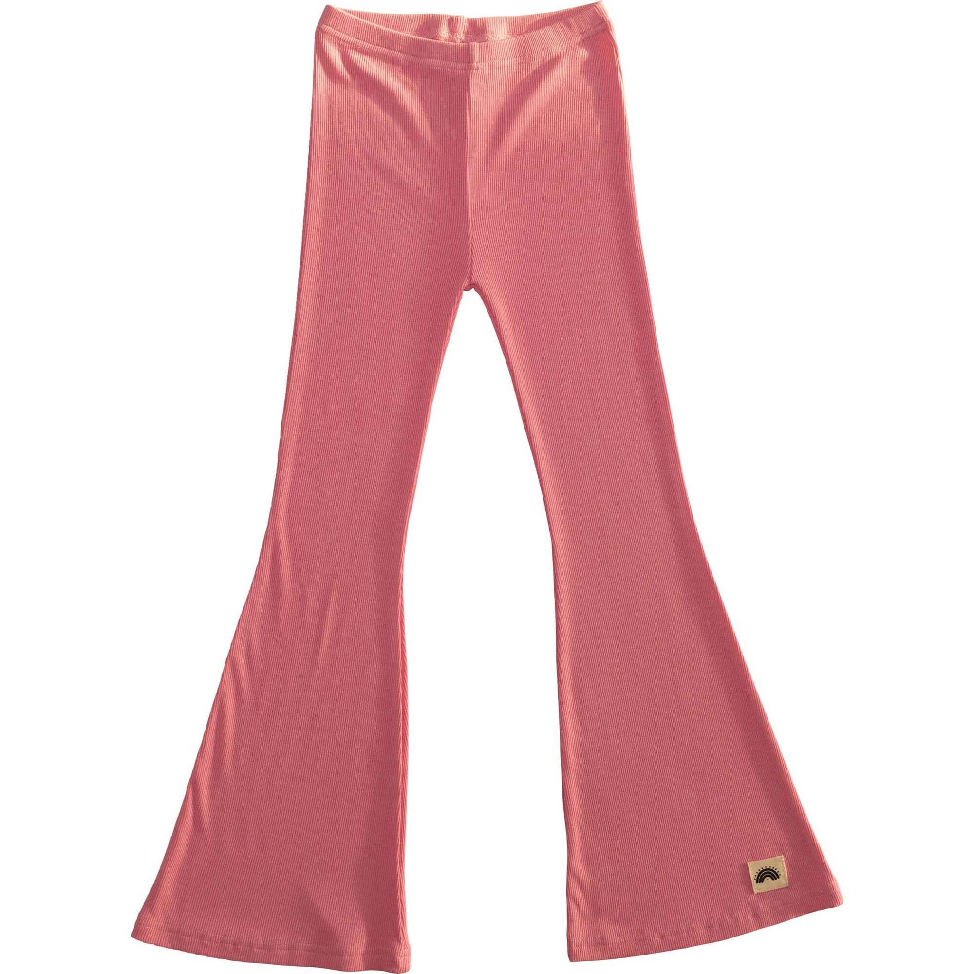 Flared Leggings, Neon Pink - Leggings - 1