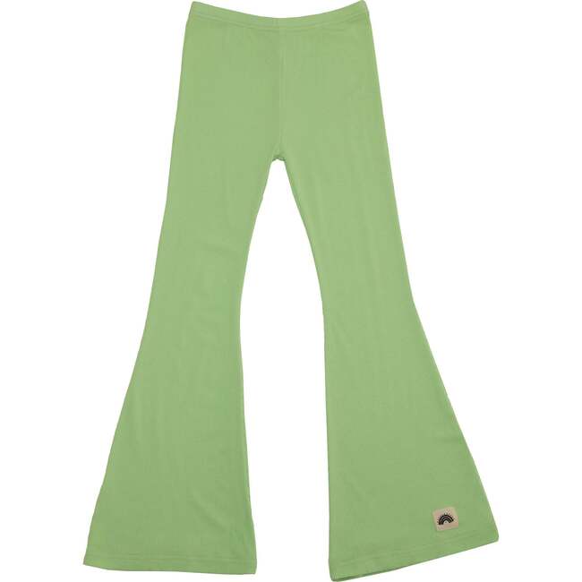 Flared Leggings, Neon Green