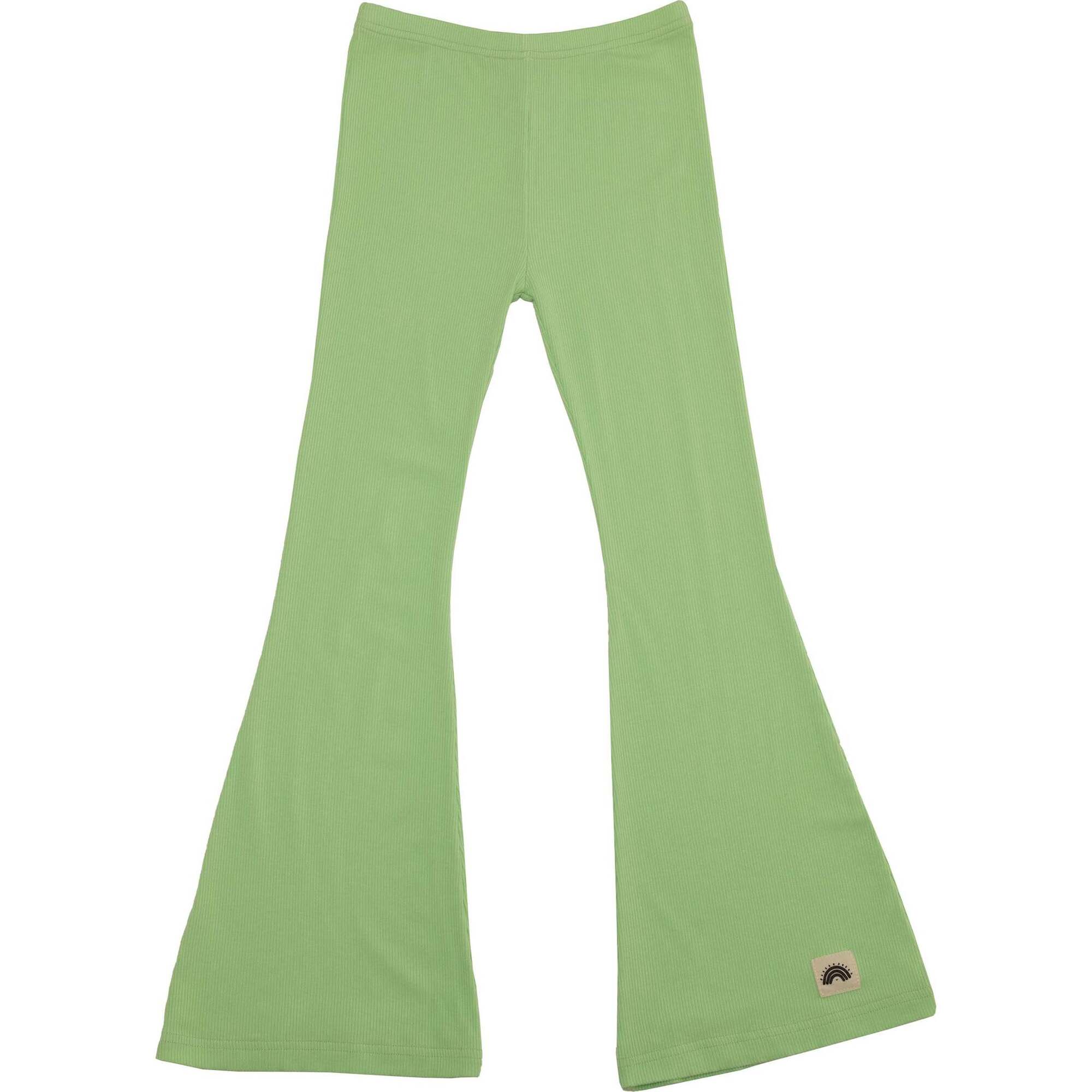 Flared Leggings, Neon Green - Leggings - 1