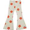 Flared Leggings,  Retro Orange Flower - Leggings - 1 - thumbnail