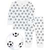 The Organic Long Sleeve Pajama Set, Soccer - Pajamas - 1 - thumbnail