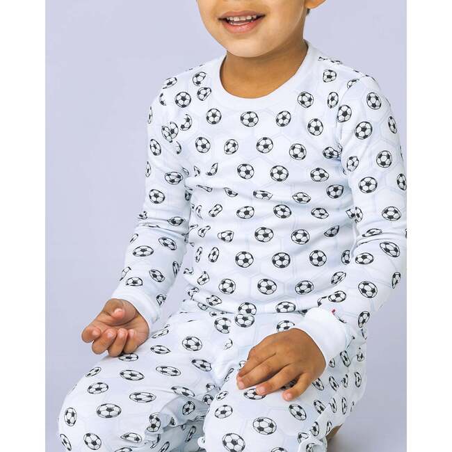 The Organic Long Sleeve Pajama Set, Soccer - Pajamas - 2