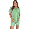 Women's Braddock Green Short PJ Set - Pajamas - 2