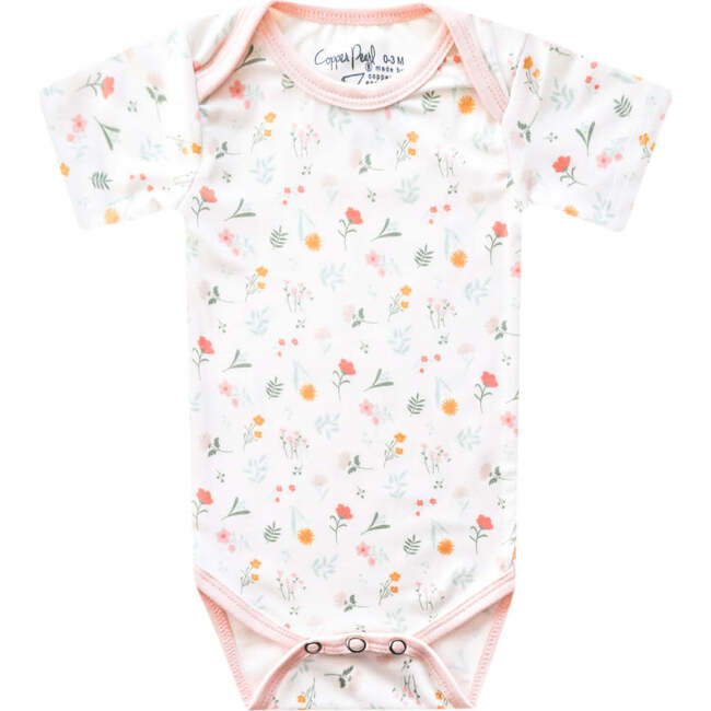 Ultra Soft Short Sleeve Overlap Shoulders Bodysuit, Mabel