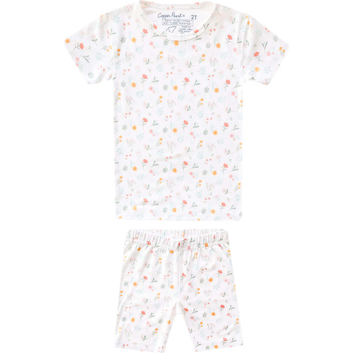 Ultra Soft Short Sleeve Two-Piece Pajama Set, Mabel - Pajamas - 1