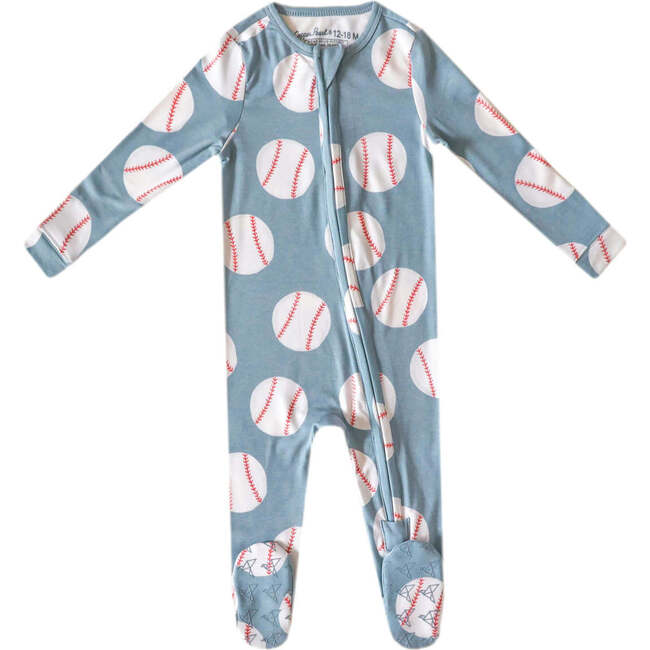 Ultra Soft Long Sleeve Zip-Up Footie Pajama, Slugger