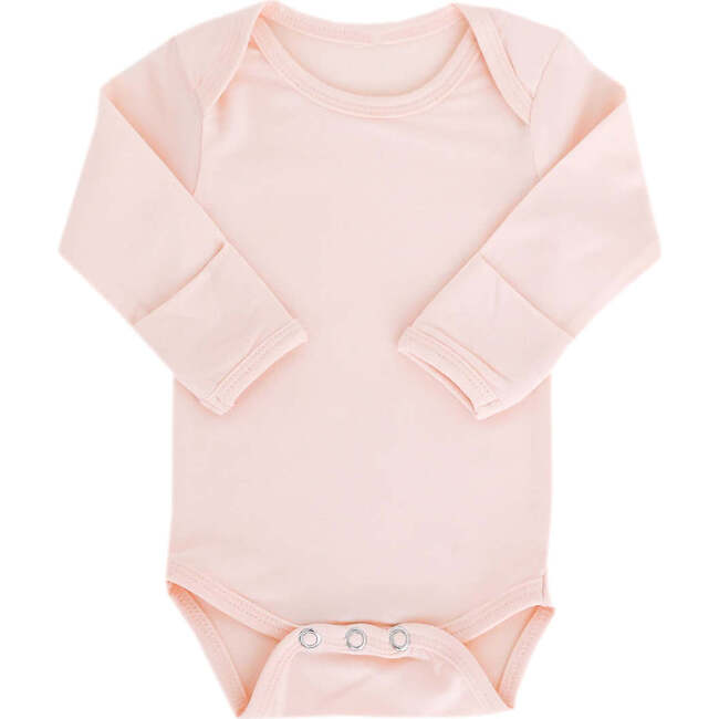 Ultra Soft Long Sleeve Overlap Shoulders Bodysuit, Blush