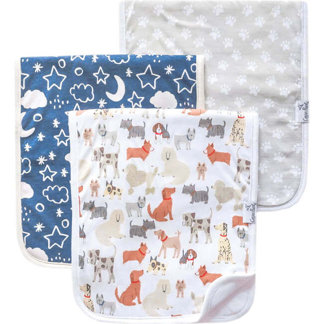 Premium Cotton Fleece Burp Cloth Set, Rufus