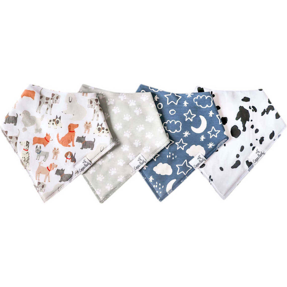 Baby Cotton Bandana Drool Bib Set, Rufus - Bibs - 1