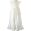 Eyelet Embroidered Ruffle Shoulder Maxi Dress, White - Dresses - 1 - thumbnail