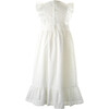 Eyelet Embroidered Ruffle Shoulder Maxi Dress, White - Dresses - 2