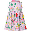 Babys Botanical Floral Print Peter Pan Collar Jersey Dress, Pink - Dresses - 2