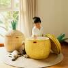 Pineapple Handcrafted Rattan Storage Basket With Removable Lining, Natural - Storage Baskets - 6