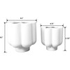 6.5-Inch D & 5.25-Inch D Ceramic Flower Planter, Gloss White (Set Of 2) - Accents - 2