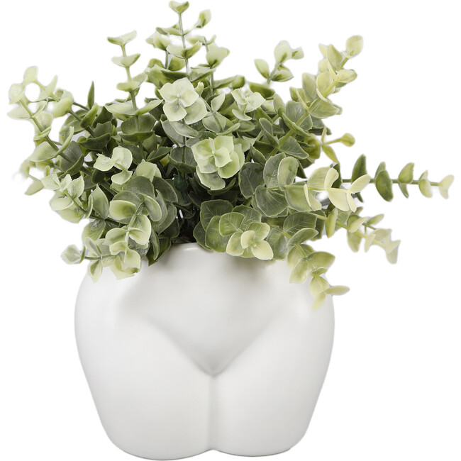 9-Inch Euc In 5.5-Inch Ceramic Vase 5.5X4X4.5, Matte White