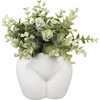 9-Inch Euc In 5.5-Inch Ceramic Vase 5.5X4X4.5, Matte White - Accents - 1 - thumbnail