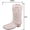 H 8.5-Inch Ceramic Cow Girl Boot Vase, Pink - Accents - 2