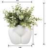 9-Inch Euc In 5.5-Inch Ceramic Vase 5.5X4X4.5, Matte White - Accents - 2