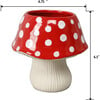 D 7-Inch Ceramic Mushroom Pot, Red - Accents - 2