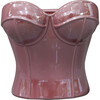 H 7.25-Inch Ceramic Corset Vase 7.25X6.75X7.25, Red - Accents - 1 - thumbnail