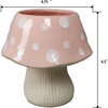 7-Inch D Ceramic Mushroom Pot, Pink - Accents - 2