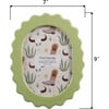 5X7 Oval Scallop Edge Ceramic Frame, Green - Accents - 2