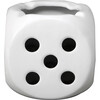 D 5.125-Inch Ceramic Dice Planter 5.125X5.125X4.875, Black - Accents - 1 - thumbnail