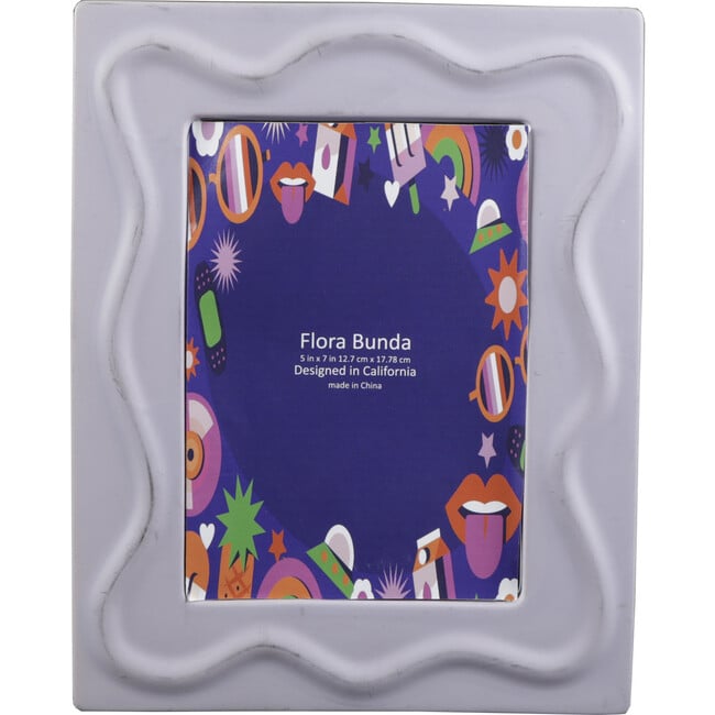 5X7 A Curve Line Ceramic Frame, Purple