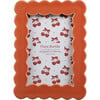 4X6 Scallop Edge Ceramic Frame, Red - Accents - 1 - thumbnail